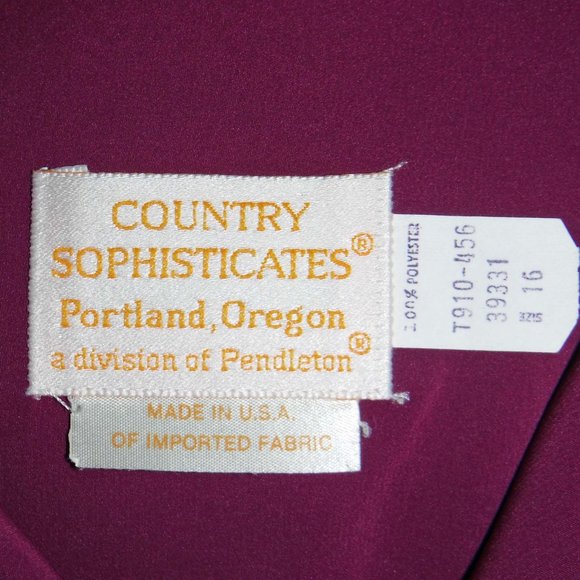 Pendleton Vintage Burgundy Blouse – Size 16 - Picture 3 of 5